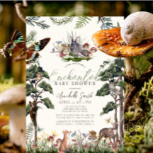 Enchanted Forest Woodland Animals Baby Shower