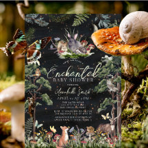 Enchanted Forest Woodland Animals Baby Shower
