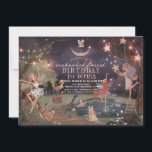 Enchanted Forest Woodland Animals Fairies Birthday Invitation<br><div class="desc">This magical and whimsical girl's enchanted forest birthday invitation features fairies and woodland animals such as a bunny, deer, fox, owl, and peacock on a starry night background in the woods. The reverse side features a black background with rose patterns. Perfect for slumber parties or sleepovers. Personalise for your needs....</div>