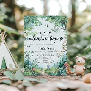 Enchanted Forest Woodland Baby Shower Invitation