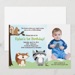 Enchanted Forest Woodland *PHOTO* Birthday 5x7 Invitation