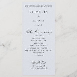 Enchanted Forest Woodland Wedding Program Card