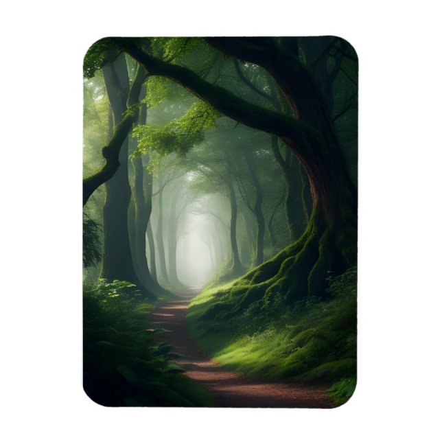 Enchanted Forest Woods Walking Path Refrigerator  Magnet (Vertical)