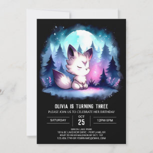 Enchanted Fun Wolf Birthday Invitation