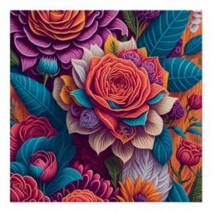 Enchanted Garden: A Symphony of Colours Poster