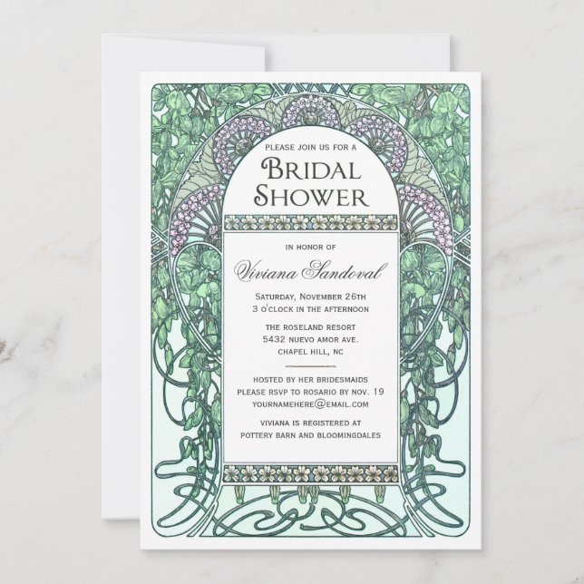 Enchanted Garden Bridal Shower Invitations (Front)