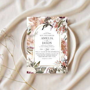 Enchanted Garden Elegant Floral Boho Invitation