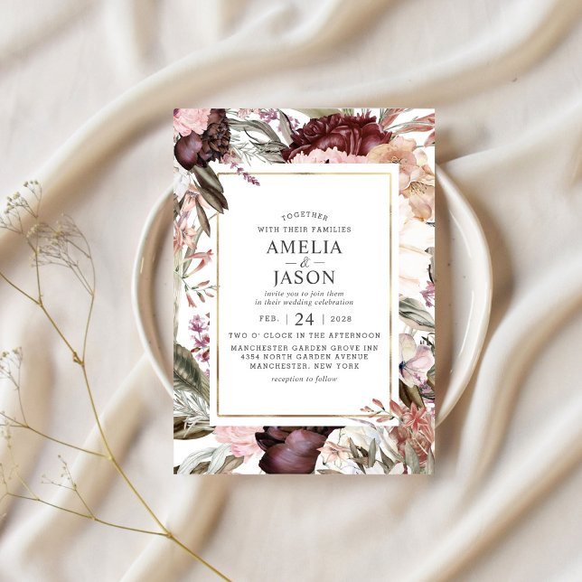 Enchanted Garden Elegant Floral Boho Invitation (Creator Uploaded)