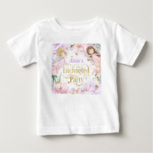 Enchanted garden fairy 1st birthday baby T-Shirt
