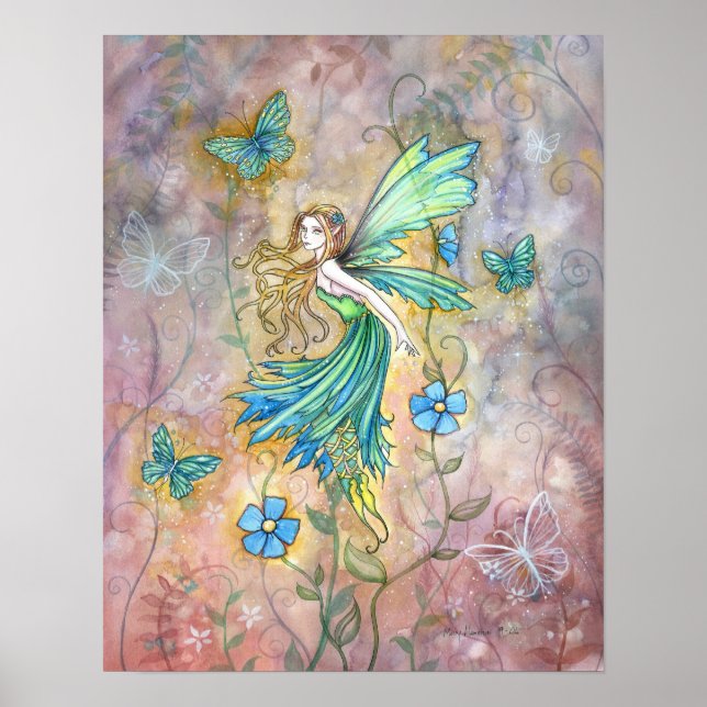 Enchanted Garden Fairy Art Poster Print (Front)