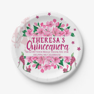 Enchanted Garden Fairy Shoes - Lámpara rosa Paper Plate