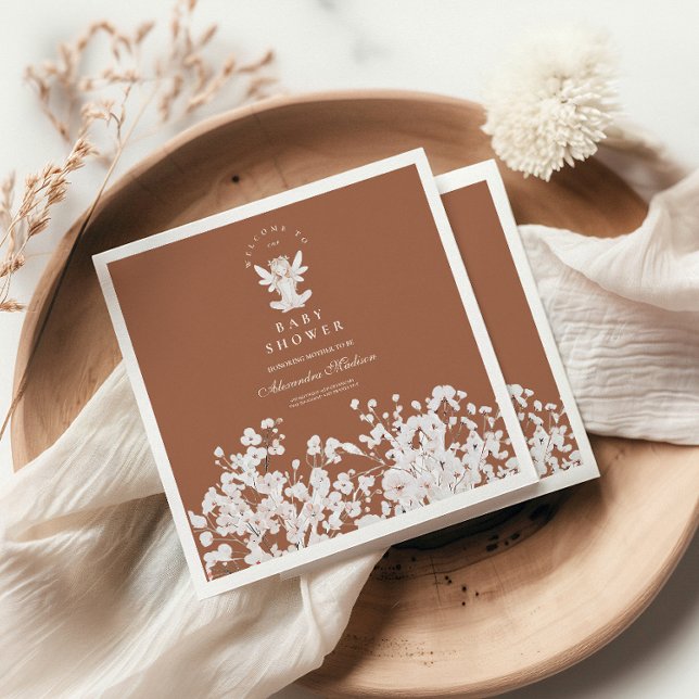 Enchanted Garden Fairy Wildflower Baby Shower Napkin (Creator Uploaded)