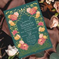 Enchanted Garden Floral Sweet 16 Birthday