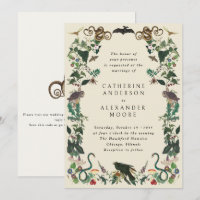 Enchanted Garden Gothic Botanical Frame Wedding