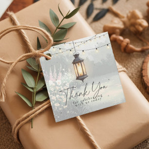 Enchanted Garden Lantern Thank You Pink ID1163 Favour Tags