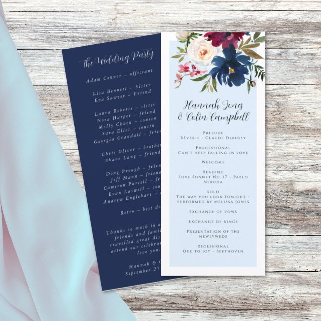 Enchanted Garden Light Blue Burgundy Navy Programme (Creator Uploaded)