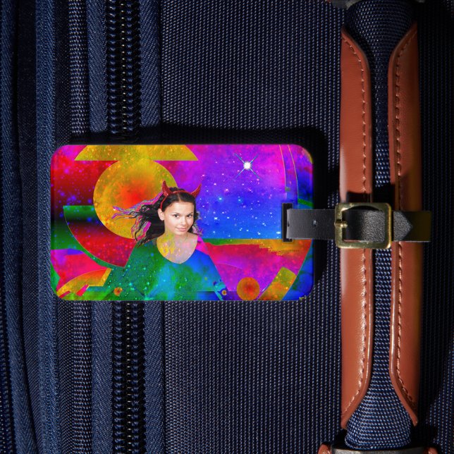 Enchanted Garden Luggage Tag (Front Insitu 4)