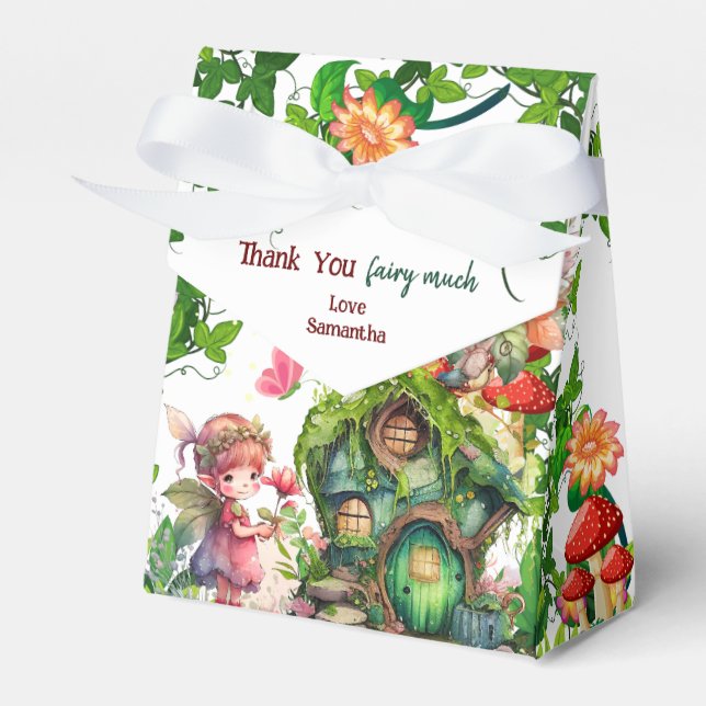 Enchanted Garden Magical Fairy Birthday Favour Box (Front Side)