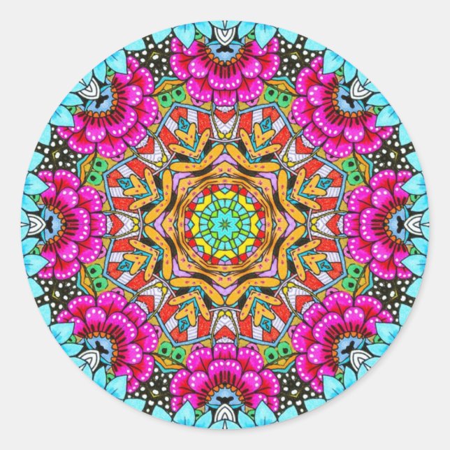 Enchanted Garden Mandala Stickers (Front)