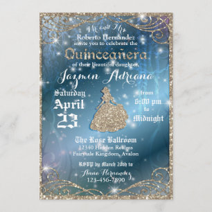 Enchanted Garden Quinceanera Party Invitation