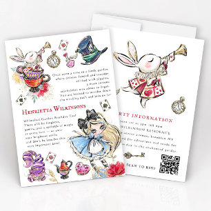 Enchanted Garden Story Tea Party Invitation