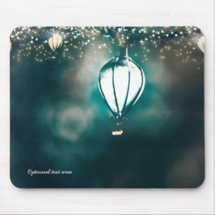 Enchanted Garden Summer String Lights Whimsical Mouse Mat