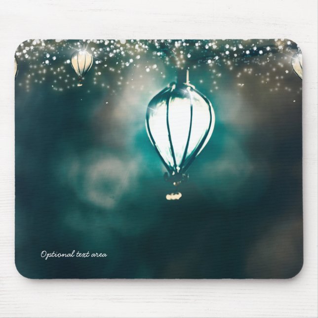 Enchanted Garden Summer String Lights Whimsical Mouse Mat (Front)