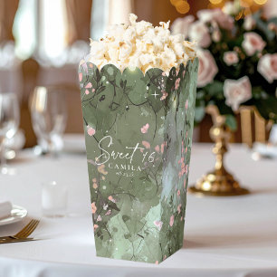 Enchanted Garden Sweet 16 Pattern Pink ID1163 Favour Box