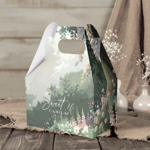 Enchanted Garden Sweet 16 Pink ID1163 Favour Box