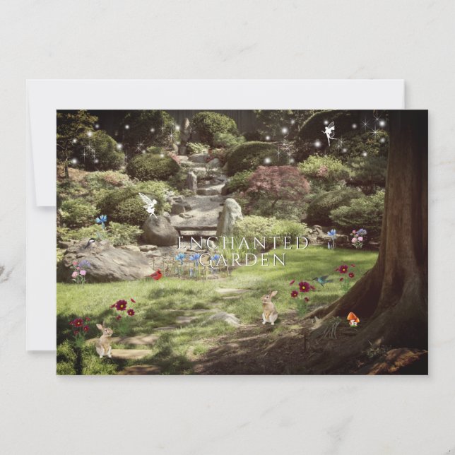 Enchanted Garden Sweet Sixteen Invitation (Front)