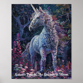 Enchanted Garden Unicorn Puzzle Poster