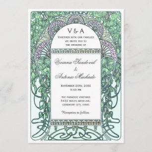 Enchanted Garden Vintage Wedding Invitations