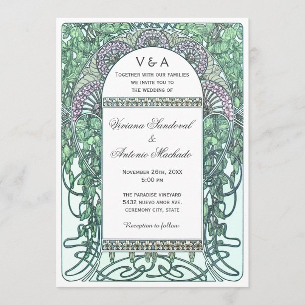 Art Deco Wedding Invitations & Announcements Zazzle UK