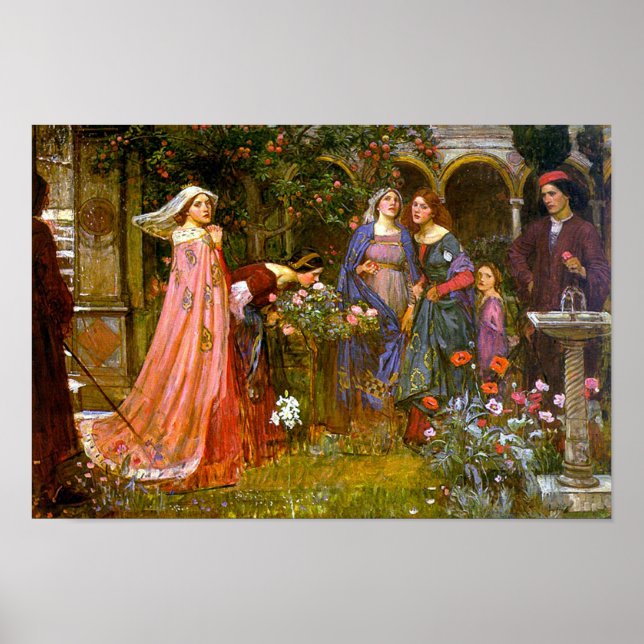 Enchanted Garden Waterhouse Fine Art Poster (Front)