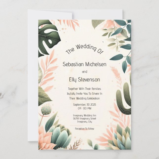 Enchanted Garden Wedding Invitation (Front)