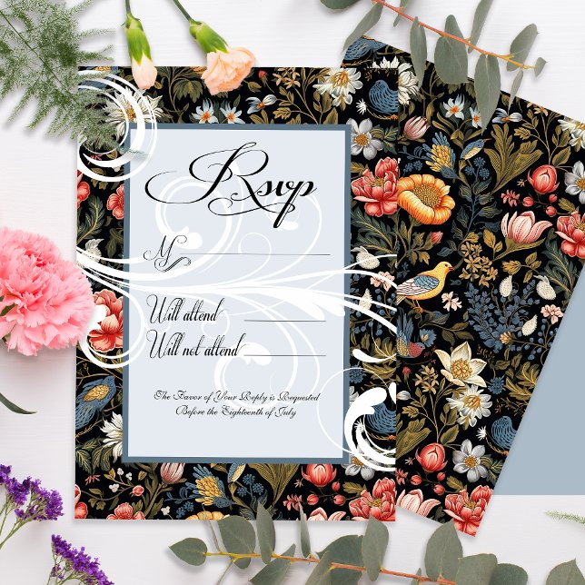 Enchanted Garden Wedding RSVP Cards (Creator Uploaded)