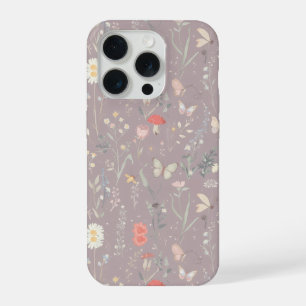 Enchanted Garden Wildflower Butterfly Whimsical iPhone 15 Pro Case