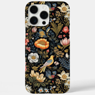 Enchanted Garden Yellow Bird and Flowers Vintage iPhone 16 Pro Max Case