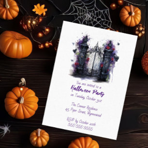 Enchanted Gate Halloween Party Invitation   Gothic