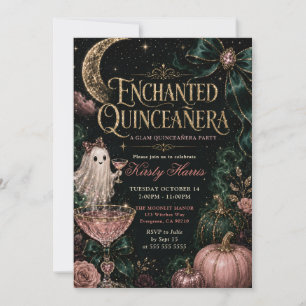 Enchanted Ghost Halloween Quinceanera Invitation