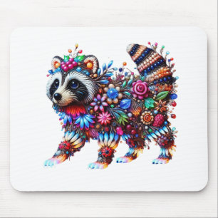 Enchanted Glowing Racoon Mouse Mat