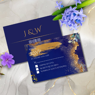 Enchanted Gothic Floral Wedding RSVP Card