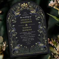 Enchanted Gothic Raven Floral Wedding Ach