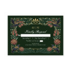 Enchanted Gothic Raven Floral Wedding Dahlia RSVP 