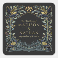 Enchanted Gothic Raven Floral Wedding 