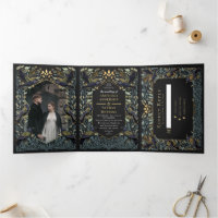 Enchanted Gothic Raven Floral Wedding