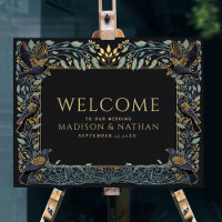 Enchanted Gothic Raven Floral Wedding Welcome