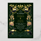 Enchanted Gothic Raven Purple Snapdragon Wedding 