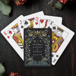 Enchanted Gothic Raven Wedding Favour Playing Cards<br><div class="desc">Elevate your card game with these custom-designed Wedding Favour playing cards! Featuring a stunning back design with ravens, leaves, twisting vines, and gold accents framing your monogram and name, these cards bring elegance and personalisation to every hand. Perfect for gifts or special occasions! PLEASE NOTE: The gold featured in this...</div>