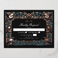 Enchanted Gothic Raven Wedding RSVP